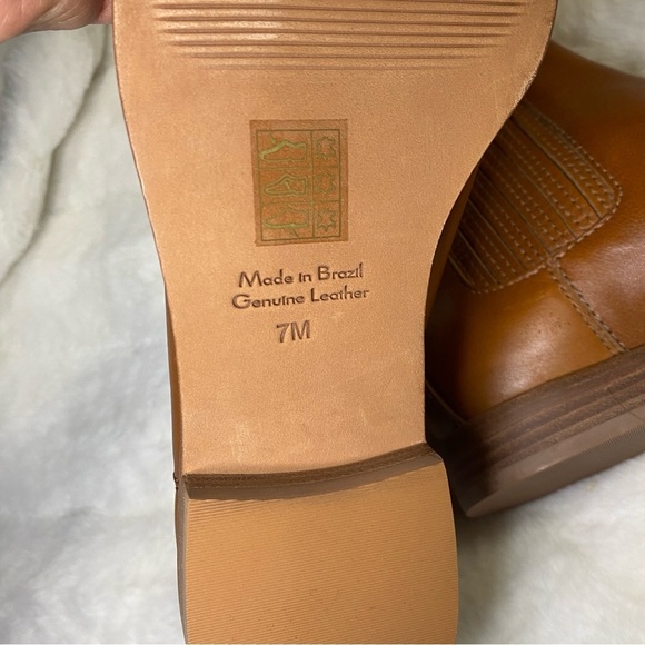New Madewell Chelsea Boots Genuine Leather in Saddle Brown - Size 7M - Picture 8 of 10